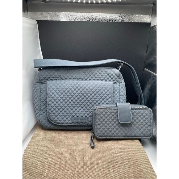Vera Bradley Set Crossbody Bag and Wallet Gray RFID Adjust Strap - Picture 16 of 16